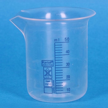 ビーカー PMP製 50mL 1721 青目盛付 Kartell(カルテル)