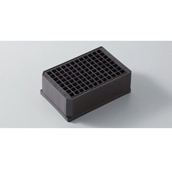 96穴ディーププレート V底 黒 角穴 20個 TGK(東京硝子器械)