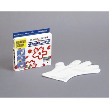 サクラメン手袋 スタンダード 透明 厚手 100入 TGK(東京硝子器械)
