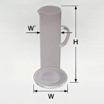 アクリルシリンダー 透明 手付 目盛付 5L TGK(東京硝子器械)