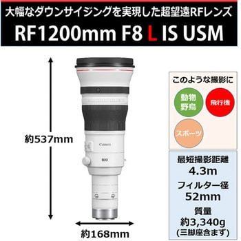RF12008LIS RFレンズ RF1200mm F8 L IS USM Canon 絞り最小64 - 【通販