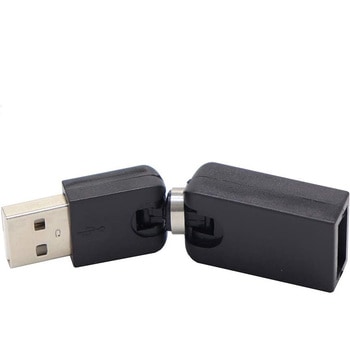 回転式USBアダプタ USB Type-A(オス) - USB Type-A(メス) トライメイト