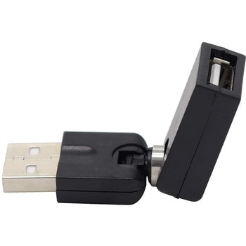 回転式USBアダプタ USB Type-A(オス) - USB Type-A(メス) トライメイト