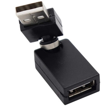 回転式USBアダプタ USB Type-A(オス) - USB Type-A(メス) トライメイト