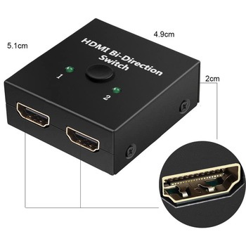 HDMI切替器 双方向対応(2入力・1出力/1入力・2出力) トライメイト