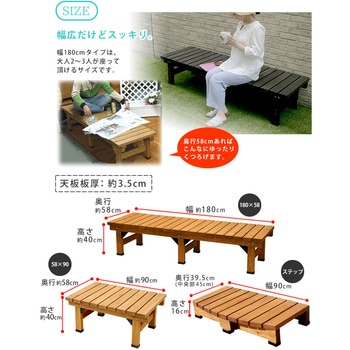 デッキ縁台 3点セット 住まいスタイル