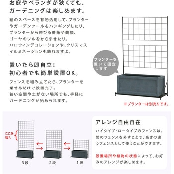 プランター台付フェンス(ロータイプ)「グラフ」 住まいスタイル