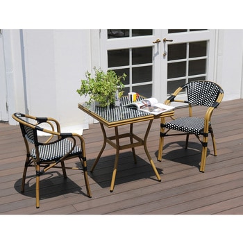 スクエアテーブル3点セット「プレジール」 住まいスタイル