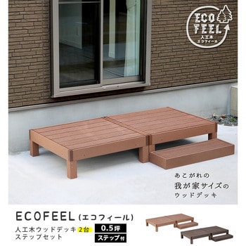 PWDE-2P-STP 人工木ウッドデッキ ecofeel(エコフィール) ステップ