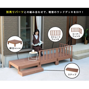 人工木ウッドデッキ ecofeel(エコフィール) ストレートフェンス 住まいスタイル
