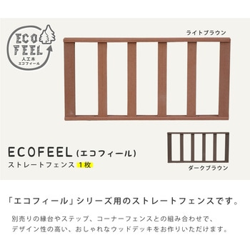 人工木ウッドデッキ ecofeel(エコフィール) ストレートフェンス 住まいスタイル