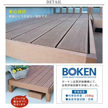 人工木ウッドデッキ ecofeel(エコフィール) ステップセット 住まいスタイル