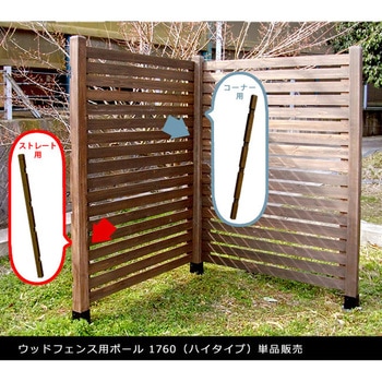 ウッドフェンス用ポール1760(ハイタイプ) 住まいスタイル