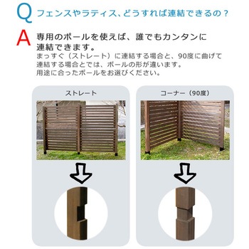 ウッドフェンス用ポール1760(ハイタイプ) 住まいスタイル