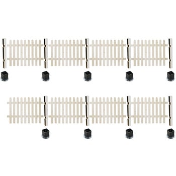 ピケットフェンス ストレート 平地8連結セット 住まいスタイル