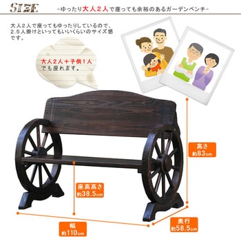 WB-1100 車輪ベンチ 1台 住まいスタイル 【通販サイトMonotaRO】