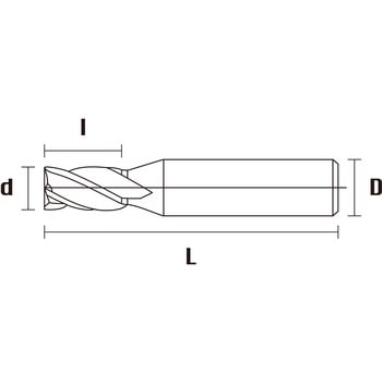 超硬スクエアエンドミル 4枚刃  TiAlNコーティング LV ENDMILL