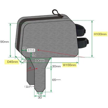 R25-P-WPTTUBEB-S R250 防水トップチューブバッグ ショート グレー 1個