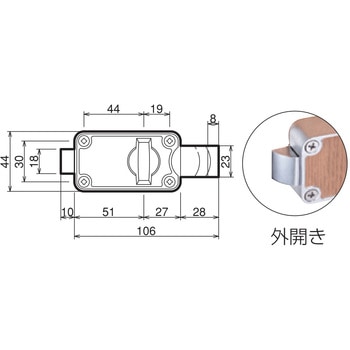 宮殿1号 WC表示 外開(塗装ブラウン) GIKEN(川口技研)