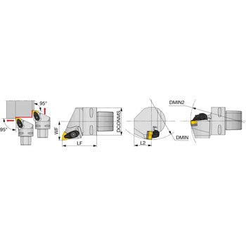 ホルダ C-AWLN 95° ダブルクランプ式 タンガロイ