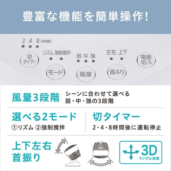 サーキュレーター 16畳 上下左右首振り アイリスオーヤマ