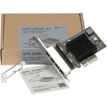 GPE-2500-4T Planex PCIeバス対応 2.5GBASE-T 4ポート LANアダプター 1個 プラネックスコミュニケーションズ  【通販モノタロウ】