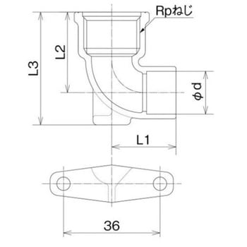 座付水栓エルボ オンダ製作所