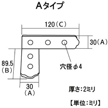 モリギン ユニクロ横折金具Aタイプ ACE(エース)