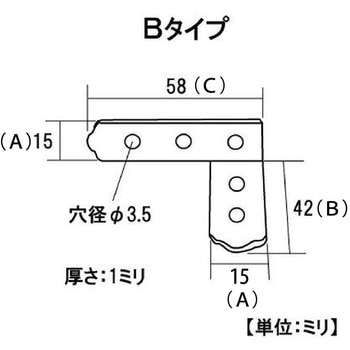 モリギン ユニクロ横折金具Bタイプ ACE(エース)