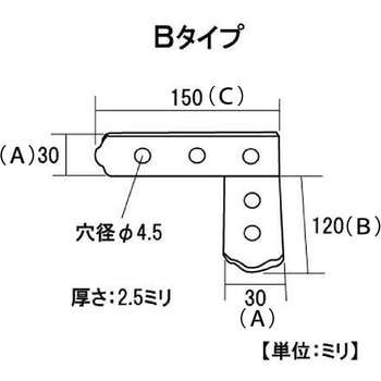 モリギン ユニクロ横折金具Bタイプ ACE(エース)