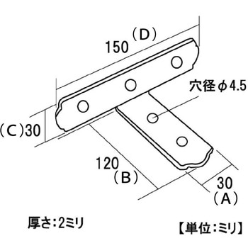 モリギン ユニクロ横折T型金具 ACE(エース)