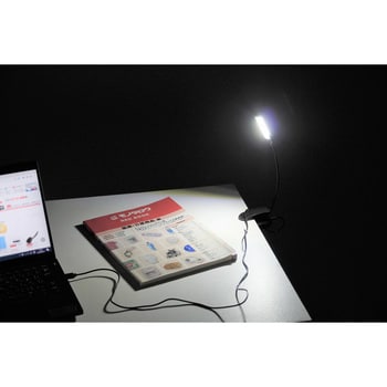 LEDクリップライト フレキシブルアーム 乾電池/USB両用 モノタロウ