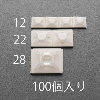 結束バンド用ベース(粘着付) エスコ