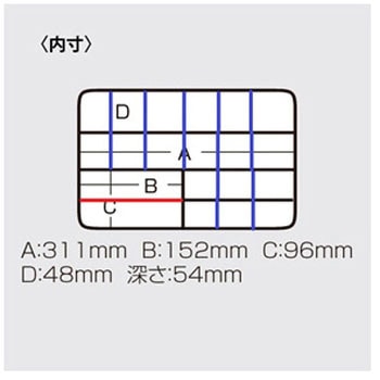 パーツケース(クリアー) エスコ