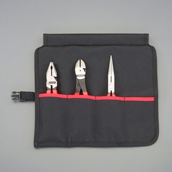 プライヤーセット(ツールロール付) - エスコ