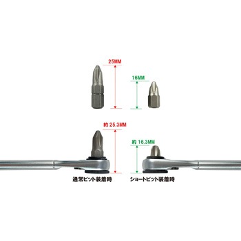 ドライバーセット(ラチェット式) エスコ