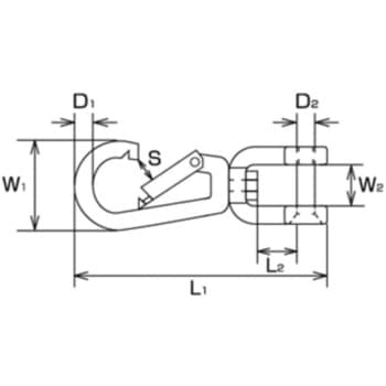 スイベルスナップシャックル(ステンレス製 エスコ
