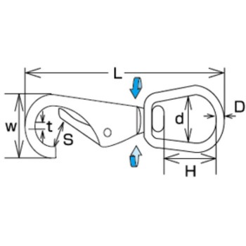 スイベルスナップ(ステンレス製) エスコ