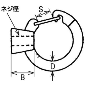 フックアイナット[ステンレス製] エスコ