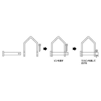 割ピン式シャックル(ステンレス製) エスコ