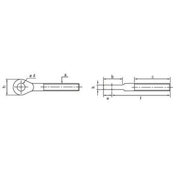 全ねじアイボルト(左ねじ/ステンレス製) エスコ