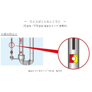 85℃ 示温材(サーモラベル/組合せ型) エスコ