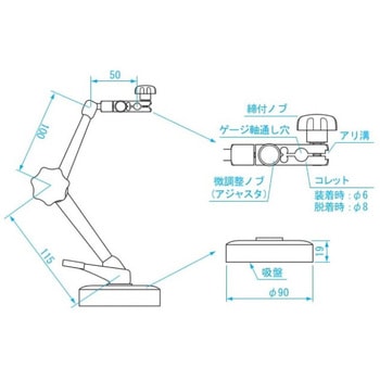 ダイヤルゲージホルダー(バキュームベース) エスコ