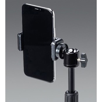 カメラスタンド(卓上型/スマホホルダー付) エスコ