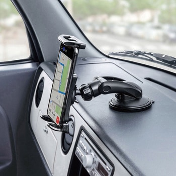スマートフォン用車載ホルダー(吸盤式) エスコ