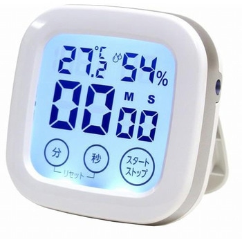 デジタルタイマー(タッチパネル/温湿度計付 エスコ
