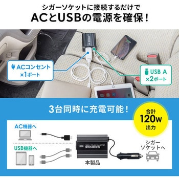 DC12V→AC100V/120W インバーター エスコ