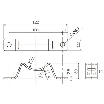 [EA815LS-1，-2用] ポール固定金具 エスコ