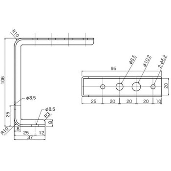 [EA815LS-1，-2用] 支持金具 エスコ