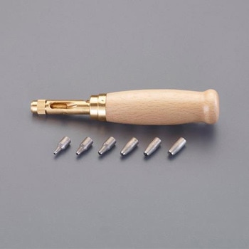 皮革用スクリュー式ポンチセット - エスコ